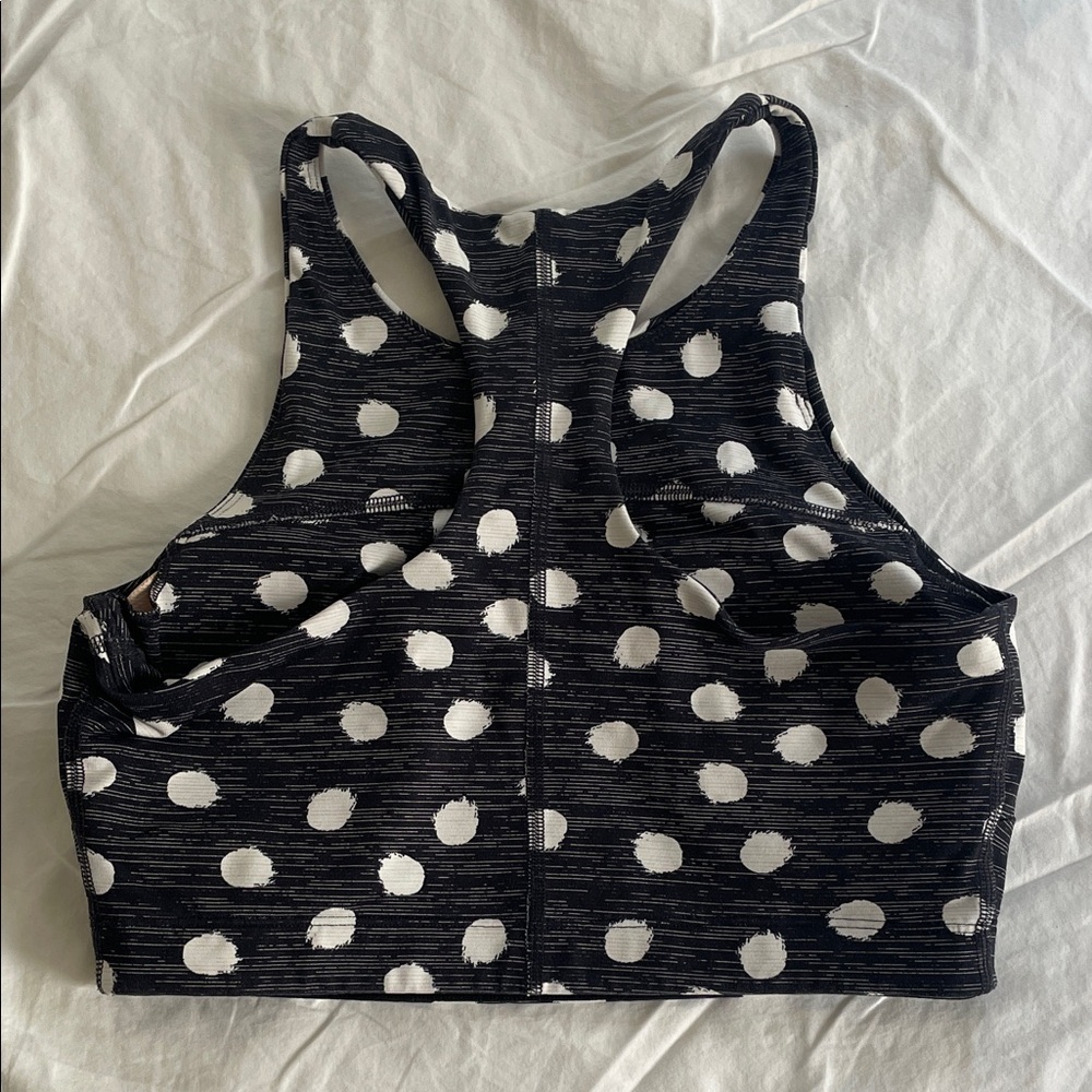 Outdoor Voices Black and White Polka Dot Sports Bra - Size Small - Picture 3 of 4